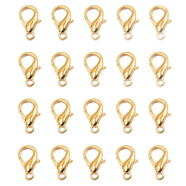 10 Pcs Golden Dolphin Lobster Clasp Hooks DIY Crafts Jewelry Making, Decorative Projects Handmade Accessories