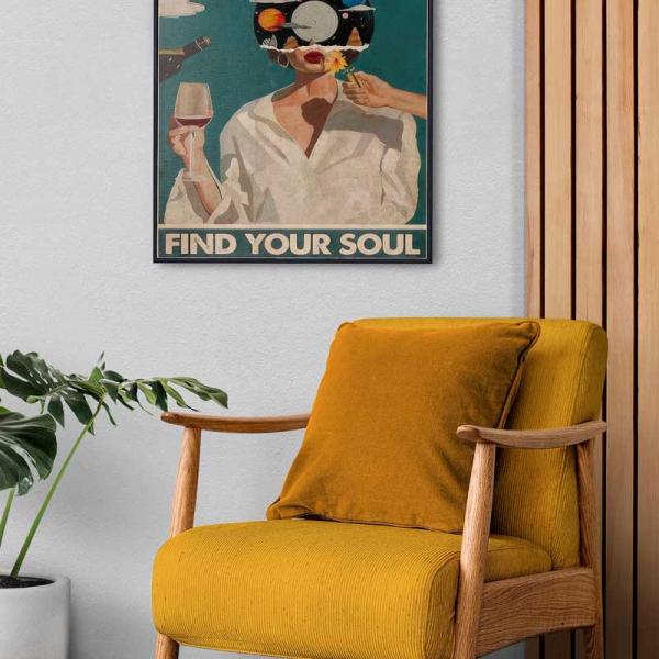 Lose Your Mind Find Your Soul Vintage Poster Wall Mate, Vintage Music-Inspired Wall Art, Retro Poster Print