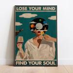 Lose Your Mind Find Your Soul Vintage Poster Wall Mate, Vintage Music-Inspired Wall Art, Retro Poster Print