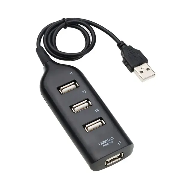 Original USB 2.0 Hi Speed Hub 4 Port Splitter USB Adapter for PC Laptop Notebook Accessories