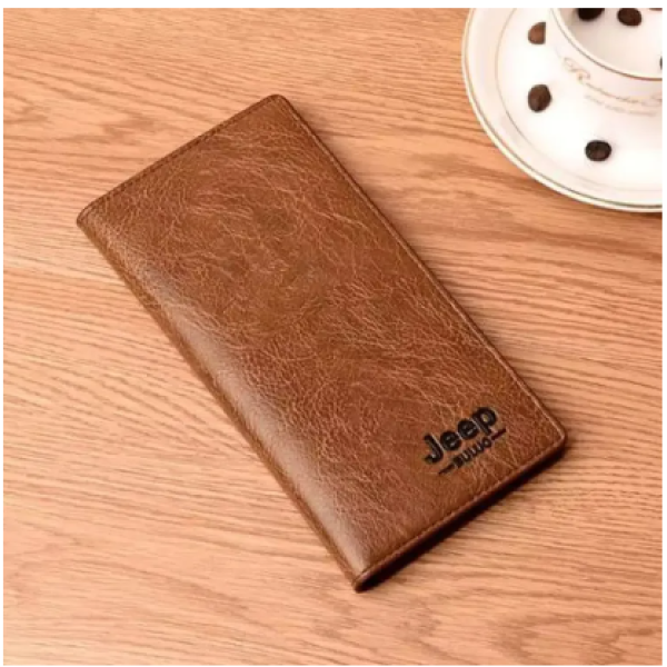 Jeep Chocolate Artificial Leather Long Wallet for Men