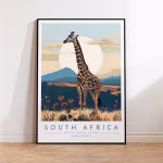 South Africa Travel Print on PVC Canvas, South Africa Poster, African Wall Art, South African Landscape Decor, South Africa Travel Gift